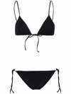 Lido Self-tie Mid-rise Bikini In Black