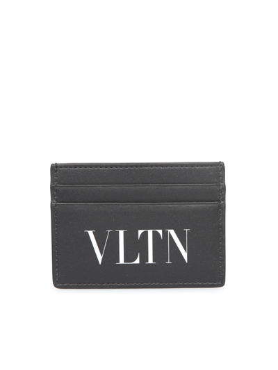 Valentino Garavani Leather Cardholder In Black