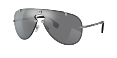 Versace Ve2243 Gunmetal Male Sunglasses In Grey Mirror Black