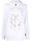 PHILIPP PLEIN CRYSTAL SKULL LONG-SLEEVE HOODIE