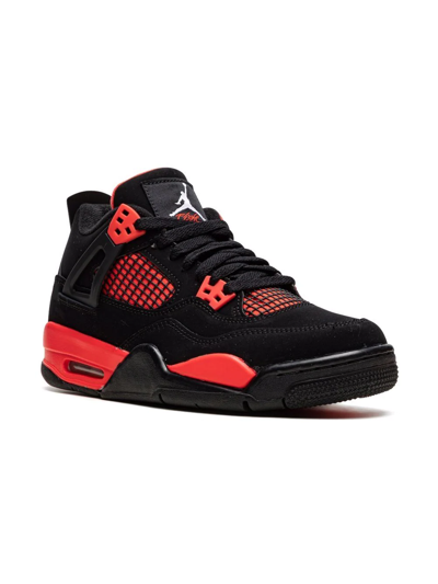 Jordan Kids' Air  4 Retro "red Thunder" Sneakers In Black