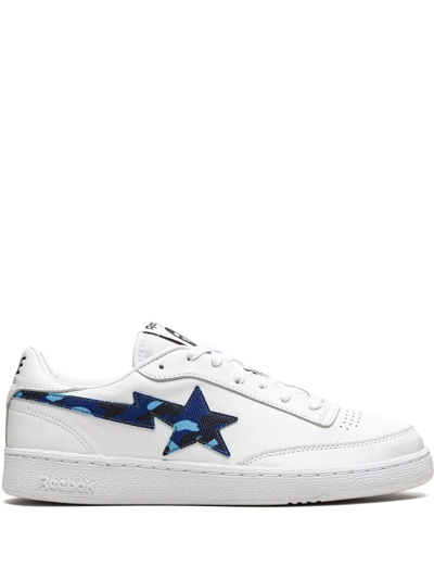 A Bathing Ape X Reebok Club C 85 Sneakers In White