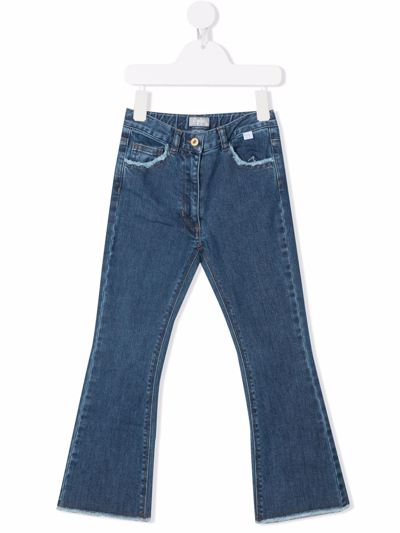 Il Gufo Mid-rise Flared Jeans In Blau