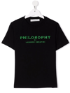 Philosophy Di Lorenzo Serafini Kids' Black T-shirt For Girl With Black Logo