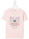 KENZO TIGER-EMBROIDERED COTTON T-SHIRT