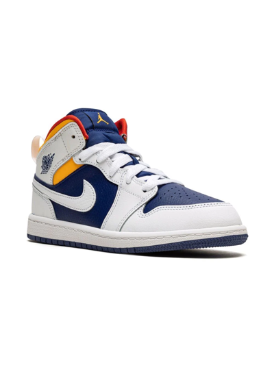 Jordan Kids'  1 Mid Sneakers In White