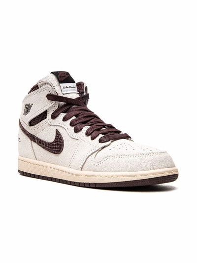 Jordan Kids' X A Ma Mainére  1 Retro High Og Sp Sneakers In Neutrals