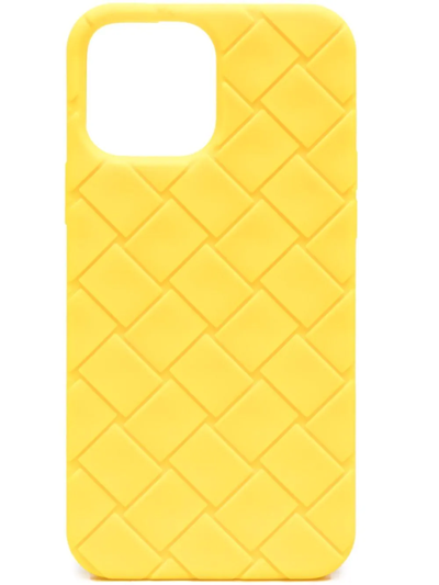 Bottega Veneta Intrecciato Iphone 13 Pro Case In Yellow