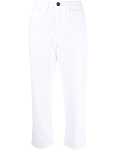 3x1 Nicolette Ultra High-rise Cropped Flare Jeans In White