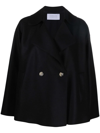 Harris Wharf London Notched-collar Double-breasted Jacket In Black