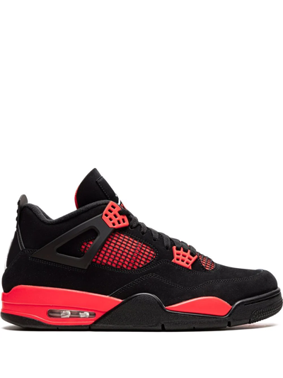 Jordan Air  4 Retro "red Thunder" Sneakers In Black