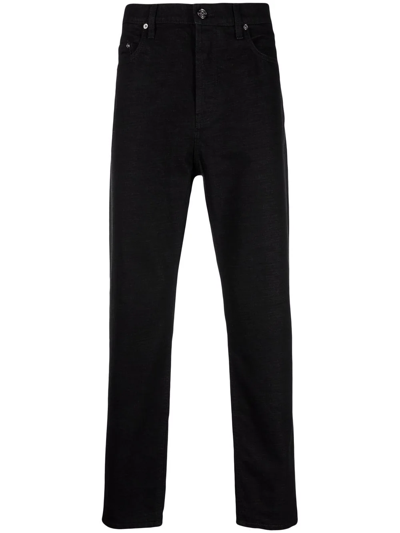 Missoni Zigzag-stitch Slim-fit Jeans In Black