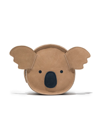 Donsje Kids' Britta Elephant Leather Backpack In Brown