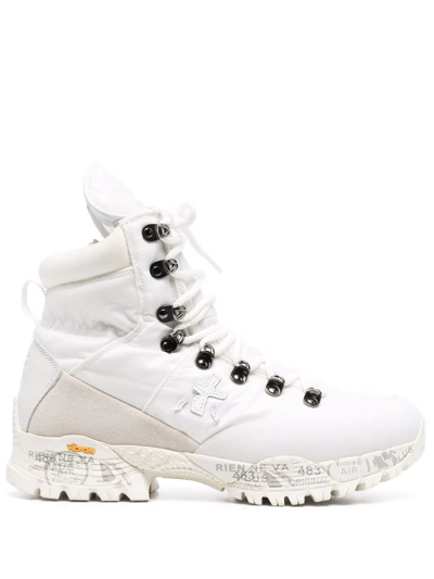 Premiata Mid Tre Ankle Boot In White