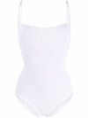 Hunza G Pamela Ribbed-knit Swimsuit In White