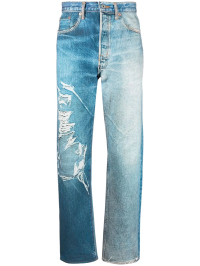 Doublet Ripped-detail Denim Jeans In Blue