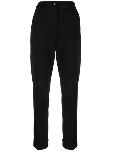 Dolce & Gabbana High-waisted Tailored Trousers In Black