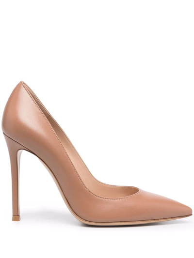 Gianvito Rossi 105mm Gianvito Leather Pumps In Neutrals