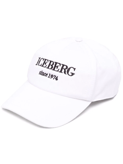 Iceberg Logo-embroidered Cap In White