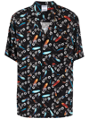 Marcelo Burlon County Of Milan Marcelo Burlon Hawaii Shirt In Black