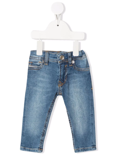 Diesel Babies' Elasticated Waist Skinny-cut Jeans In Denim