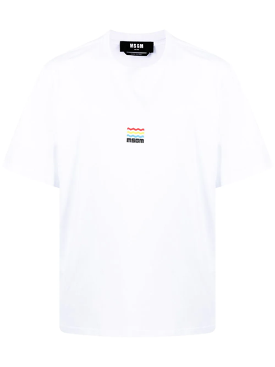 Msgm Logo-print T-shirt In White