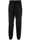 VERSACE JEANS COUTURE LOGO-PATCH STRAIGHT-LEG TROUSERS