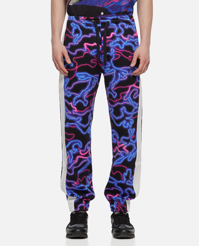 Valentino Abstract-pattern Tapered Woven Jogging Bottoms In Multi-colored