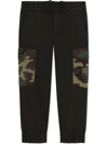 Dolce & Gabbana Cargo-print Pocket Track Trousers In Black