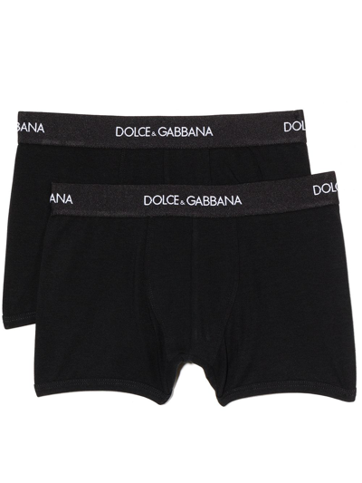 Dolce & Gabbana Kids' Dlce Gbna Kd By Lgo Wstbnd Blk In Black