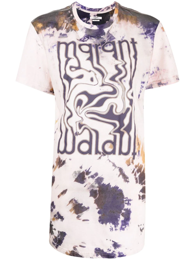 Isabel Marant Étoile Abstract Logo-print T-shirt In Brown