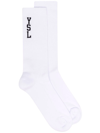 SAINT LAURENT INTARSIA-KNIT LOGO SOCKS