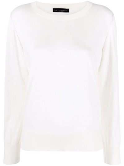 Fabiana Filippi Silk Blend Knit Top In White