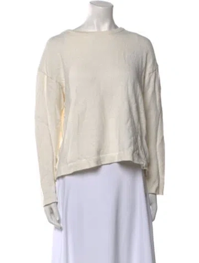 Pre-owned 45r Bateau Neckline Sweater In Neutral