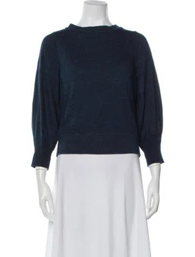 Pre-owned 45r Crew Neck Three-quarter Sleeve Sweatshirt In Blue