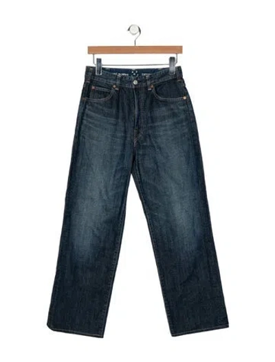 Pre-owned 45r High-rise Wide Leg Jeans In Blue