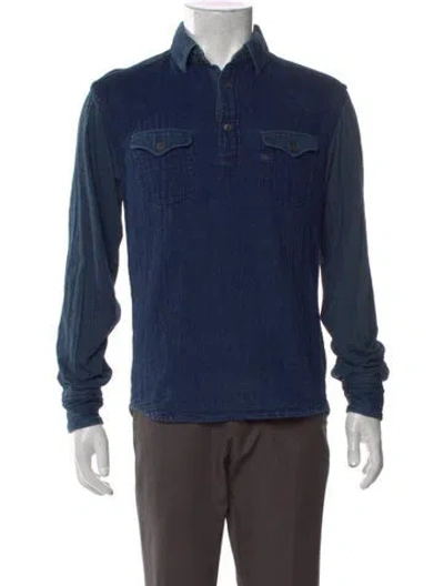 Pre-owned 45r Long Sleeve Denim Shirt In Blue