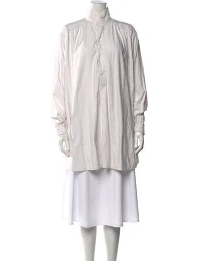 Pre-owned 45r Long Sleeve Tunic In White
