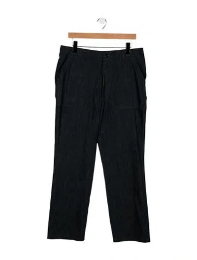 Pre-owned 45r Mid-rise Straight Leg Jeans In Black