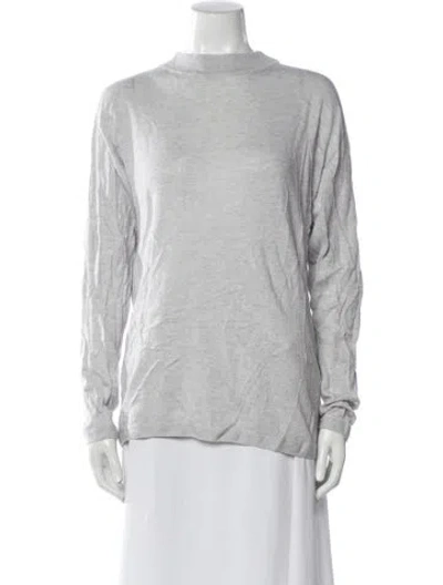 Pre-owned 45r Mock Neck Sweater In Gray