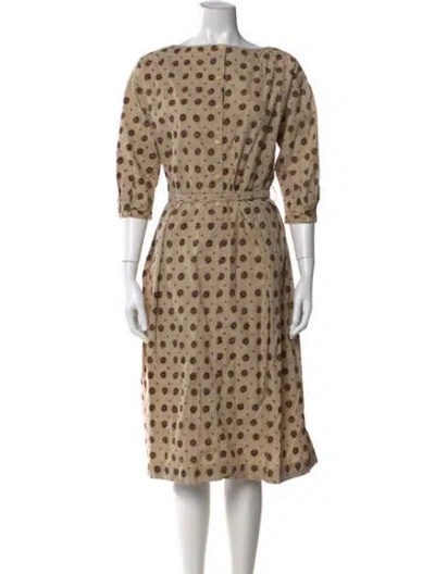 Pre-owned 45r Printed Midi Length Dress In Neutral