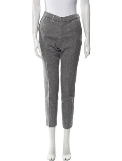 Pre-owned 45r Printed Skinny Leg Pants In Gray