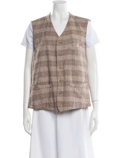 Pre-owned 45r Printed Vest In Neutral