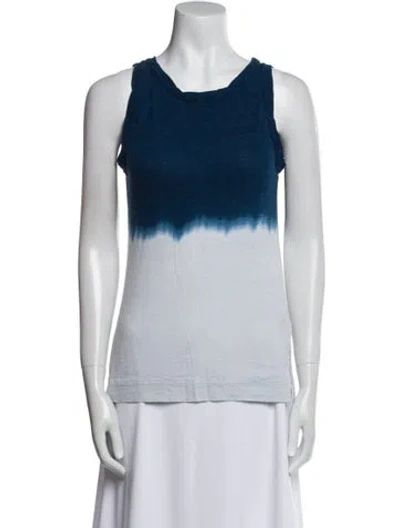 Pre-owned 45r Scoop Neck Sleeveless Top In Blue