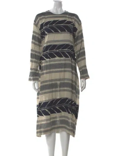 Pre-owned 45r Striped Midi Length Dress In Multi