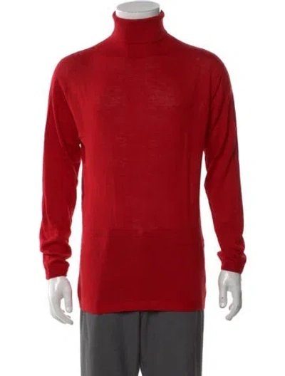 Pre-owned 45r Turtleneck Long Sleeve Pullover W/ Tags In Red