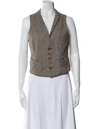Pre-owned 45r Vest In Neutral