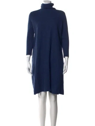 Pre-owned 45r Wool Knee-length Dress In Blue
