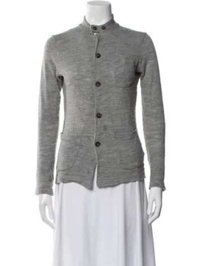 Pre-owned 45r Wool Mock Neck Sweater In Gray