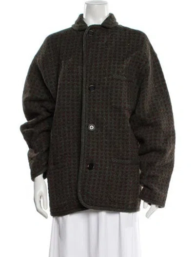 Pre-owned 45r Wool Printed Jacket In Green
